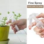 UPSTORE 3 Pack 200ml 6.7oz Clear Plastic Spray Bottles Fine Mist Trigger Sprayer Heavy Duty Nozzle for Hair Salon Garden Cleaning Plant Watering Home Use