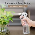 UPSTORE 3 Pack 200ml 6.7oz Clear Plastic Spray Bottles Fine Mist Trigger Sprayer Heavy Duty Nozzle for Hair Salon Garden Cleaning Plant Watering Home Use