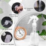 UPSTORE 3 Pack 200ml 6.7oz Clear Plastic Spray Bottles Fine Mist Trigger Sprayer Heavy Duty Nozzle for Hair Salon Garden Cleaning Plant Watering Home Use