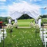 ToyHotels Shepherd Hooks for Outdoor, 1 Pack 62 Inch Bird Feeder Pole with 5 Prongs Base for Hanging Lantern, Hummingbird Feeder, Lightweight Plant, Shepherds Hook for Bird Feeders for Outside