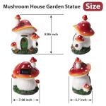 FHWTY Mushroom House Garden Statue Outdoor, Solar Light Mushroom House Garden Figurines for Lawn, Balcony, Yard Decoration, Outdoor Garden Decoration