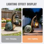 QZJDDZSW Solar Garden Snail Statue,Garden and Home Decor,Valentines Day Decorations for Patio Yard LawnOrnaments,Unique Housewarming Gifts for Birthday Easter