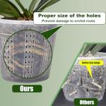 Orchid Pot, 2 Each of 4.3",5.5",6.1" Orchid Pots with Holes, Orchid Pots for Repotting, Plastic Orchid Planter for Indoor Outdoor Plants (2 Each of 4.3",5.5",6.1")
