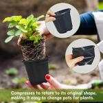 Woozettn 120 Packs Flexible Plastic Nursery Pots,4 Inch Thickened Soft Plastic Pots with Drainage Holes,Garden Seedling Pot for Succulents,Transplanting,Cuttings(Black)