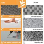 Shintenchi Outdoor Patio Furniture Sets, Small Outdoor Sofa Patio Sectional Sets 3-Piece All Weather Wicker Rattan Patio Seating Sofas with Glass Coffee Table and Cushion (Blue)