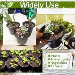 Woozettn 120 Packs Flexible Plastic Nursery Pots,4 Inch Thickened Soft Plastic Pots with Drainage Holes,Garden Seedling Pot for Succulents,Transplanting,Cuttings(Black)