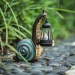 QZJDDZSW Solar Garden Snail Statue,Garden and Home Decor,Valentines Day Decorations for Patio Yard LawnOrnaments,Unique Housewarming Gifts for Birthday Easter