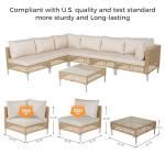 7-Piece All-Weather Wicker Patio Furniture Set