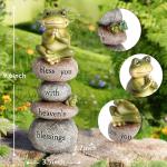 Xintim Garden Yoga Frog Statue Decor Meditation Zen Yoga Frog Figurines for Home and Garden Decoration, Gifts for Women Patio Yard Lawn Outdoor Sculptures, Bless You