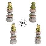 Xintim Garden Yoga Frog Statue Decor Meditation Zen Yoga Frog Figurines for Home and Garden Decoration, Gifts for Women Patio Yard Lawn Outdoor Sculptures, Bless You