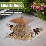 IWNTWY Bird Feeder, Heavy Duty Metal Bird Feeders for Outdoor Hanging, Wild Birdfeeder with Buckle for Garden Yard Outside Backyard, 3.5LB Large Capacity