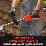 Cordless Tiller Cultivator for Milwaukee M18 Battery, 360RPM Electric Tiller for Gardening, 11.8in Tilling Width ＆ 8.6in Depth, Battery Powered Tiller for Lawn/Soil Cultivation (Battery Not Included)