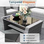 Wisteria Lane Grey Rattan Outdoor Sofa Set