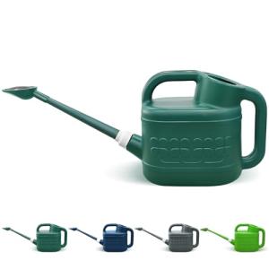 2 Gallon Watering Can for Outdoor Plants with Removable Long Spout and Stainless Steel Sprinkler Head, Large Plastic Watering Can for Garden Flowers Plants
