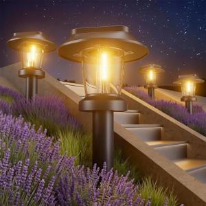 8-Pack Solar Pathway Lights for Outdoors