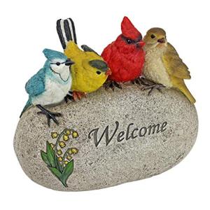 Design Toscano Birdy Welcome Garden Stone Statue: Medium