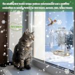 SVEDVK Clear Window Bird Feeder with Strong Suction Cups – Clear Bird Feeding Station with Dual Seed Tray & Water Bowl – Easy to Install and Clean for Outdoor Viewing