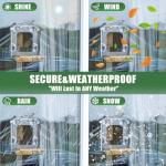 SVEDVK Clear Window Bird Feeder with Strong Suction Cups – Clear Bird Feeding Station with Dual Seed Tray & Water Bowl – Easy to Install and Clean for Outdoor Viewing