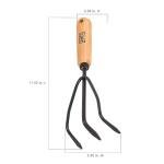 AMES 2446300 Tempered Steel Hand Cultivator with Wood Handle, 11-Inch, Brown