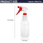 YOLCAR 2 Pack 17oz/500ml Plastic Heavy Duty Spray Bottles with Adjustable Nozzle, Empty Industrial Bottles for Cleaning Solutions, Hair Spray and Watering Plants