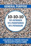 10-10-10 General All Purpose Fertilizer for Flowers and Vegetable Beds - Raised Garden Beds - Safe for Fruits, Lawns, Grass - Promotes Soil Heath and Growth - 50 Pound Bag