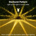 DenicMic Solar Lights Outdoor 10 Pack Waterproof 3000K Warm White LED Stainless Steel Stake Outside Lights for Yard Pathway Garden Driveway Walkway Landscape Path Lighting