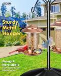 iBorn Bird Feeder Metal Squirrel Chew-Proof Bird Feeders for Outdoors Hanging Outside for Cardinal, Holds 1.5LB Seed with 3 Perchs, Brushed Copper (Seed is not Included)