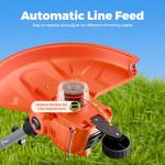 Electric Weed Wacker String Trimmer: 21V Cordless Weed Eater and Edger Battery Powered, 2 in 1 Lawn Tool with 12" Cutting Width, 2 x 2.0Ah Batteries and Charger Included, Eco Friendly Grass Cutter