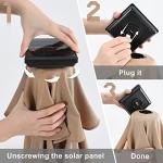 ABCCANOPY Outdoor 11FT Solar Led Patio Umbrellas with 32LED Lights (Tan)