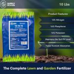 Supply Solutions 16-16-16 Complete Lawn & Garden All Purpose Granular Fertilizer - The Ultimate Plant Food for Lush Greenery & Vibrant Blooms - for All Plants, Vegetables, Fruits, and Berries - 10lbs