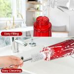 Zamelane Glass Hummingbird feeders for Outdoors 2pack-14Ounces，5 Feeding Ports Hummingbird Feeder,Wide Mouth for Easy Filling/Cleaning，Hanging for Garden Backyard Decor, Includes Ant Moat (Red)