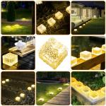 JKIMK Solar Brick Lights Outdoor Waterproof Patio Brick Lights Garden Decor for Outside 6 Packs for Patio,Yard,Walkway,Pathway Decor