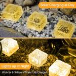 JKIMK Solar Brick Lights Outdoor Waterproof Patio Brick Lights Garden Decor for Outside 6 Packs for Patio,Yard,Walkway,Pathway Decor