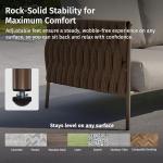 East Oak 3-Piece Patio Furniture Set | Armchairs & Coffee Table | Outdoor Furniture with Cushions | Deep Seating Modern Conversation Set | Garden, Porch, Balcony & Backyard | Chestnut & Apricot