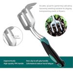 Garden Tool Set, Garden Trowel and Rake, Heavy Duty 3 Piece Gardening Tools, Non-Slip Rubber Grip, Outdoor Hand Tools, Essential Tool Set for Gardening Gifts for Mother Father Men Women Gardeners