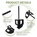 Metlead 4-in-1 Cultivator, Soil Tiller, Soil Digger and Soil Loosener Auger Attachment for 3/8" Hex Drive Drill, Ideal for Raised Beds, Plant Boxes, Home Gardening Soil Loosening