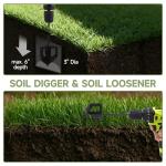 Metlead 4-in-1 Cultivator, Soil Tiller, Soil Digger and Soil Loosener Auger Attachment for 3/8" Hex Drive Drill, Ideal for Raised Beds, Plant Boxes, Home Gardening Soil Loosening