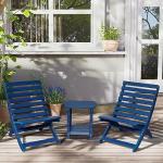 Adirondack Square Outdoor Side Table,2-Tier Storage Patio Side Table, HDPE End Tables for Backyard Pool Porch Garden Lawn