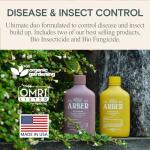 Organic Insecticide & Fungicide for Plants — Indoor/Outdoor Protection to Control Powdery Mildew, Spider Mites, Aphids, Whiteflies, Fungus Gnats — Safe on Vegetables & Lawns — Concentrate Spray, 16oz