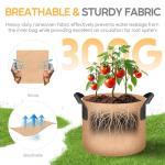 5 Pack 20 Gallon Garden Grow Bags with Labels