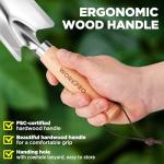 WORKPRO 11" Garden Hand Trowel, Heavy Duty Polished Stainless Steel Garden Shovels with Wood Handle, Small Gardening Hand Tools for Digging, Planting, Measure, Transplanting