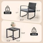 3-Piece Outdoor Patio Furniture Set with Cushions