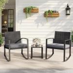 3-Piece Outdoor Patio Furniture Set with Cushions