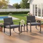 3-Piece Outdoor Patio Furniture Set with Cushions