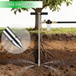 Tree Watering Spike, Caulimo Deep Root Watering Tool for Trees with Fertilizer Bottle, Stainless Steel Root Feeder for Garden, Orchard& Shrubs, Tree Irrigation System with Brass Valve|T-Handle