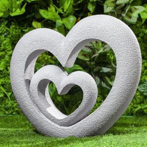 Suzile Nesting Heart Garden Sculpture Resin Outdoor Garden Statues 13. 39 x 12. 2 x 3. 15 Inches Memorial Statues for Grave Cemetery Tombstone Patio Lawn Backyard Yard Memorial Gift Decoration