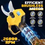 Brushless Electric Pruning Shears Compatible with DeWALT 20V – 26000RPM Cordless Garden Pruner, 0.8-2 inch Max Cutting Diameter PVC Cutter Tree Trimmer with LCD Display & SK7 Blades(Tool Only)