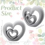 Suzile Nesting Heart Garden Sculpture Resin Outdoor Garden Statues 13. 39 x 12. 2 x 3. 15 Inches Memorial Statues for Grave Cemetery Tombstone Patio Lawn Backyard Yard Memorial Gift Decoration