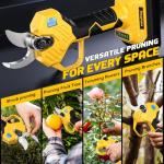 Brushless Electric Pruning Shears Compatible with DeWALT 20V – 26000RPM Cordless Garden Pruner, 0.8-2 inch Max Cutting Diameter PVC Cutter Tree Trimmer with LCD Display & SK7 Blades(Tool Only)