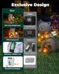 Solar Cat Figurine Garden Light for Outdoor Decor